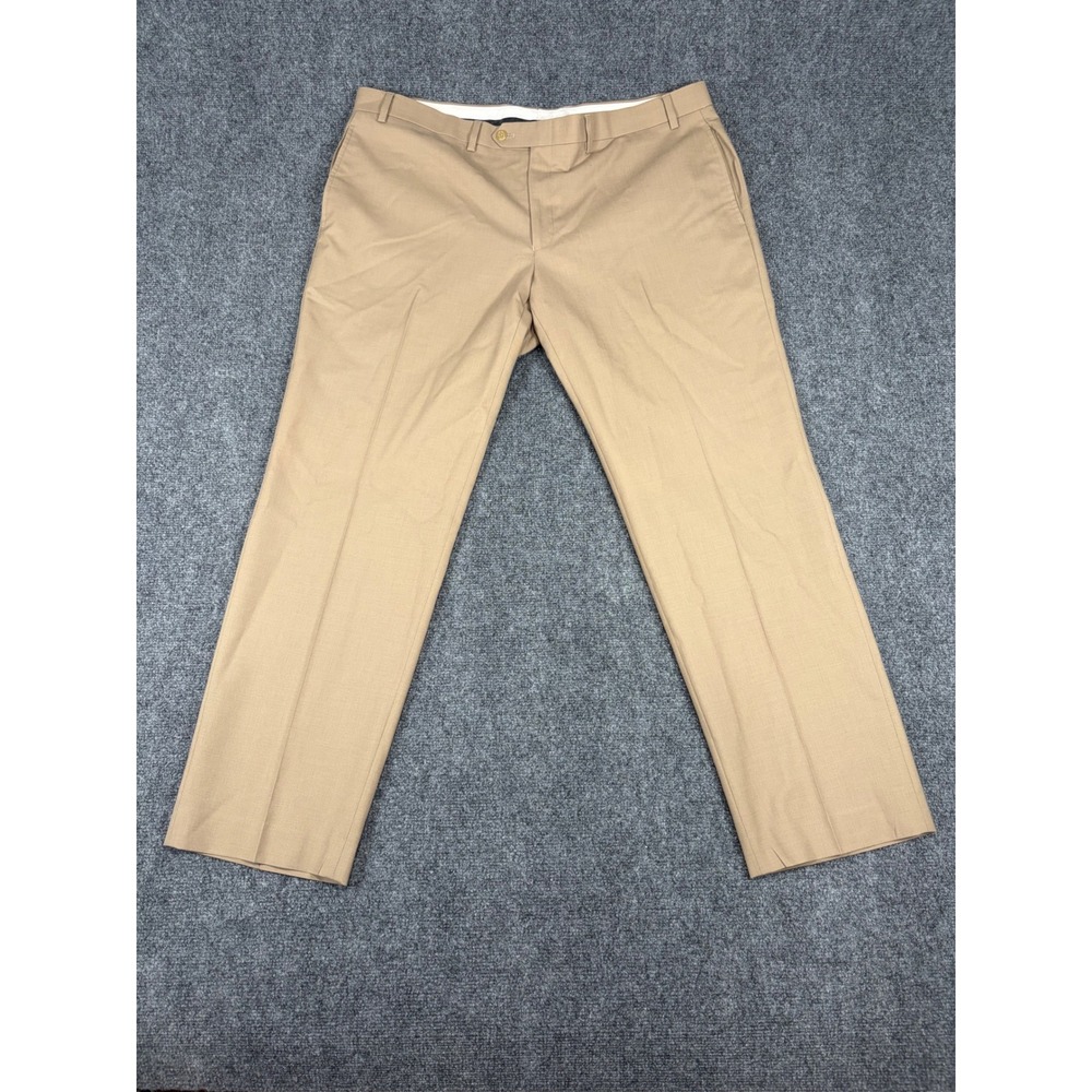 Lauren Ralph Lauren Total Comfort Mens Dress Pants 40W 30L Tan Khaki Flat Front